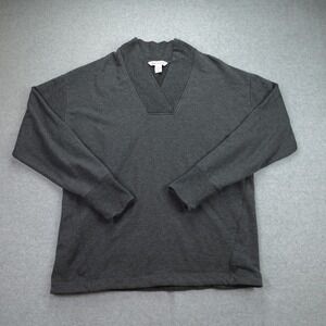 Athleta Sweatshirt Womens Large Gray Coaster Luxe Casual Pullover V Neck